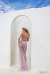 241P2168 Sleeveless Bodycon Tulle Lilac Silver Long Prom Dress