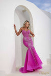 241P2171 Strapless Mermaid Tulle Long Prom Dress