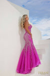 241P2171 Strapless Mermaid Tulle Long Prom Dress