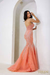 241P2171 Strapless Mermaid Tulle Long Prom Dress
