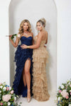 241P2179 Sweetheart Neckline Sequin Tulle Long Prom Dress