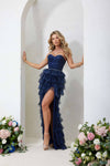 241P2179 Sweetheart Neckline Sequin Tulle Long Prom Dress