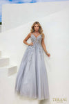 241P2281 Spaghetti Sleeveless Glitter Tulle Ballgown Prom Dress