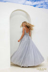 241P2281 Spaghetti Sleeveless Glitter Tulle Ballgown Prom Dress