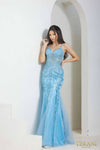 241P2294 Sleeveless Spaghetti Trumpet Long Prom Dress