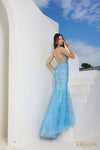 241P2294 Sleeveless Spaghetti Trumpet Long Prom Dress