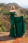 241P2008 Strapless Column Body Long Prom Dress
