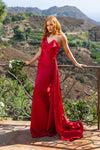 241P2008 Strapless Column Body Long Prom Dress