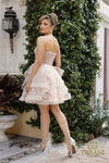 242C3047 Beaded Tulle Strapless Ballgown cocktail Dress