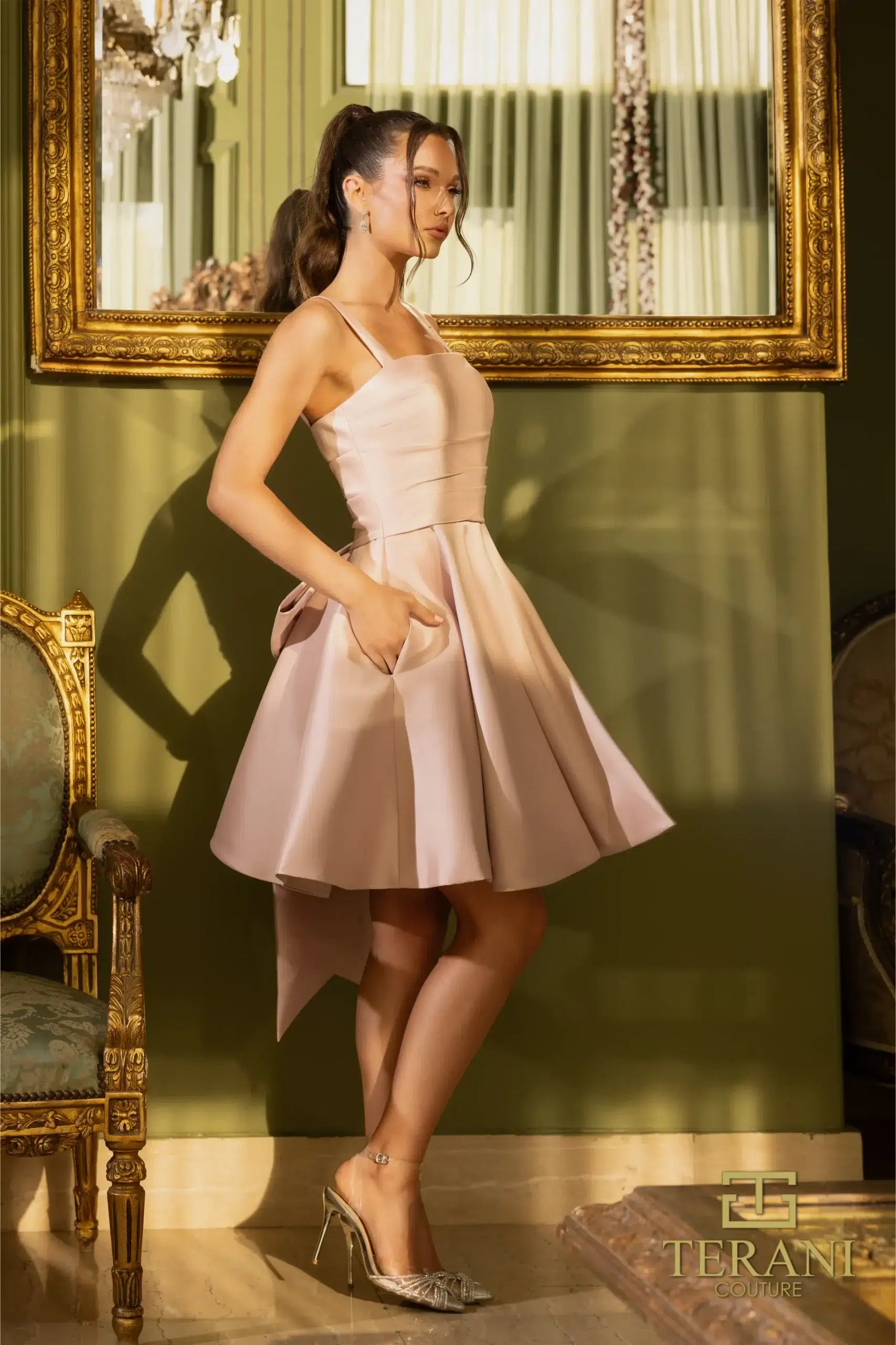242C3052 Matte Satin Sleeveless Ballgown cocktail Dress