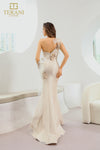 242E3114 Stretch Mikado Asymmetrical One Shoulder Long Trumpet Dress