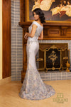 242E3137 Mikado Sweetheart Off-Shoulder Long Trumpet Dress
