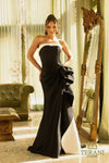 242E3151 Mikado Strapless Long Column Dress