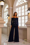 242E3185 Metallic Lace Off-Shoulder A-Line Dress
