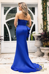 Cobalt Blue Column Slit Dress