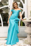 Turquoise Sweetheart Off-Shoulder Dress