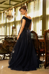 Tulle Sweetheart Navy Ballgown