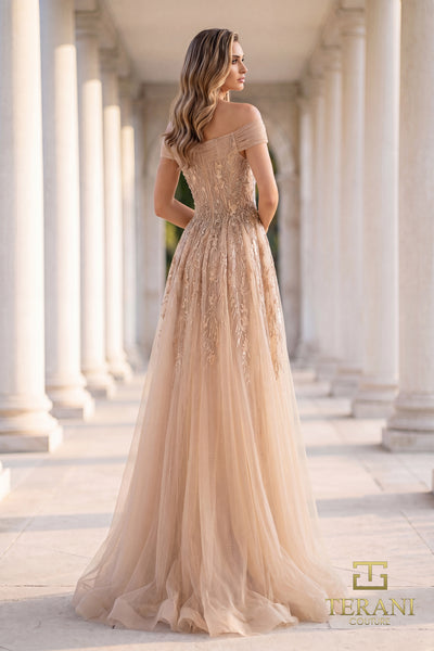 242M3347 Tulle Off-Shoulder Sweetheart Ballgown Dress