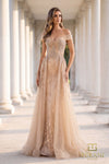 242M3347 Tulle Off-Shoulder Sweetheart Ballgown Dress