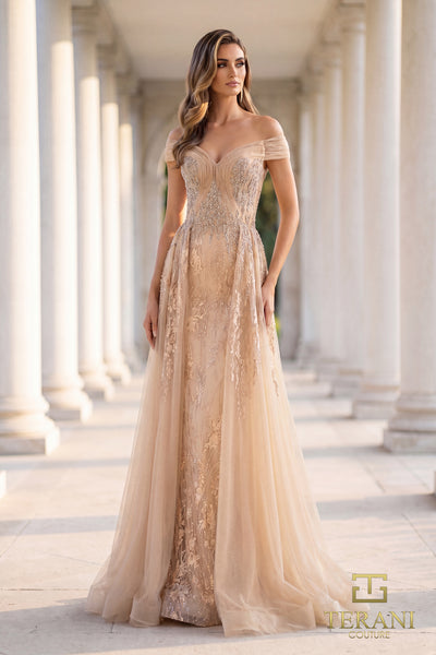 242M3347 Tulle Off-Shoulder Sweetheart Ballgown Dress