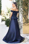 Mikado Straight Navy Ballgown