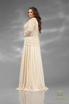 242M3410 Chiffon Sleeveless Long Column Dress