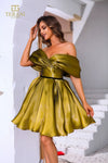 251C4045 Off The Shoulder Short A-line Cocktail Dress