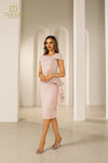 251C4171 Metallic Jacquard Bodycon Sleeveless Short Cocktail Dress
