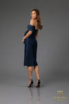 251C4175 Asymmetrical Sleeveless Mikado Bodycon Short Cocktail Dress