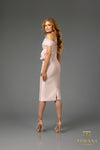 251C4175 Asymmetrical Sleeveless Mikado Bodycon Short Cocktail Dress