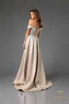251E3233 Matte Satin Sweetheart Off-shoulder A-line Dress