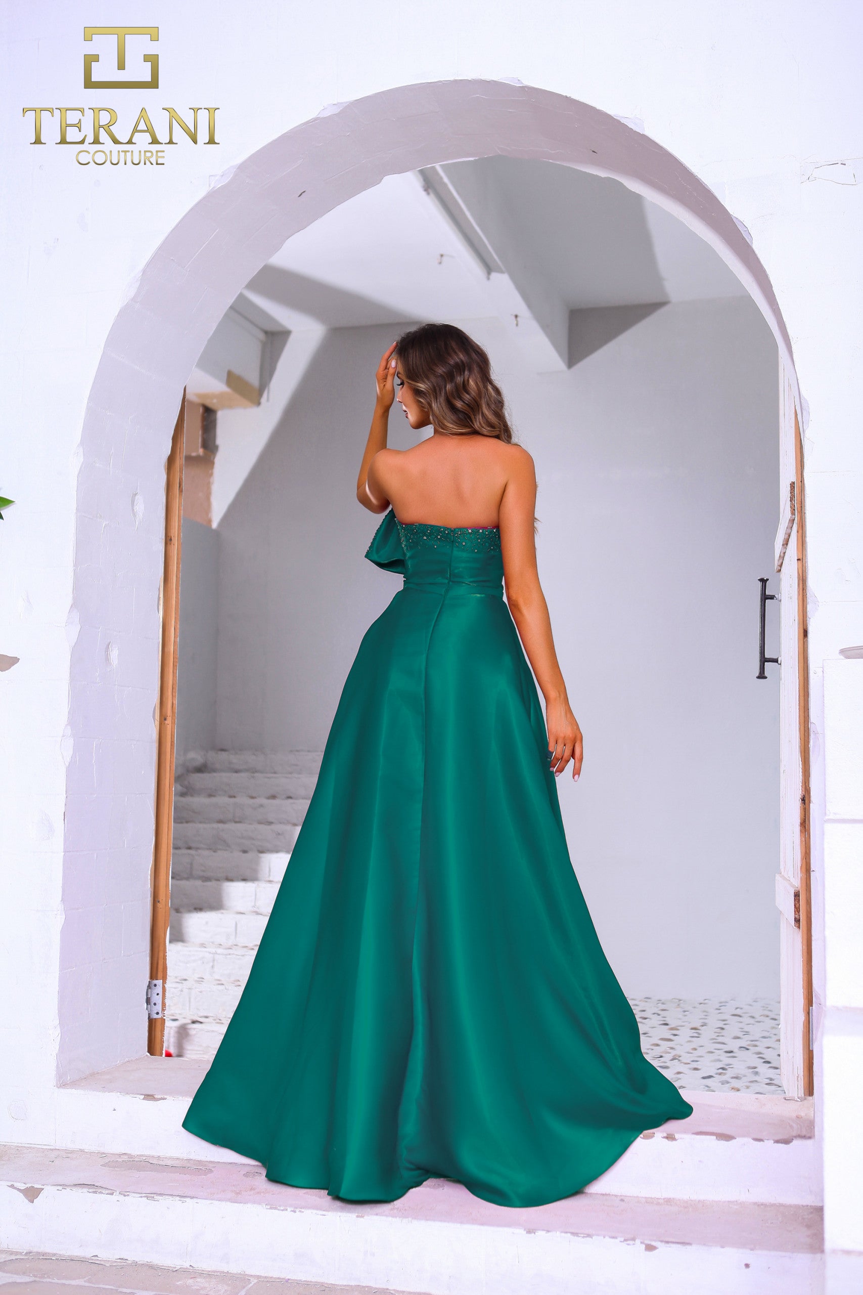 251E4051 Assyemtric A-line Magenta SHIMMER LONG EVENING Dress 251E4051 Assyemtric A-line Magenta SHIMMER LONG EVENING Dress