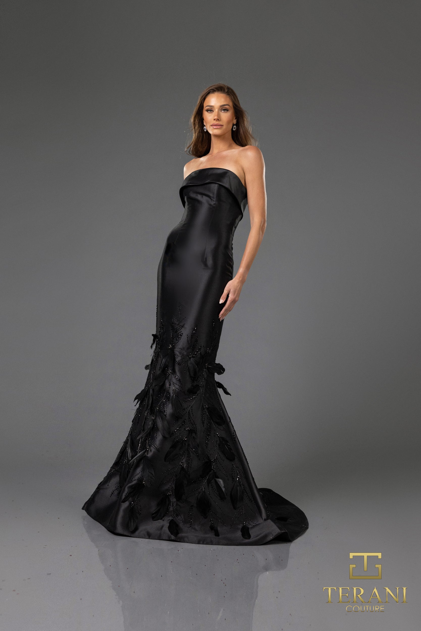 251E4226 Stretch Mikado Sleeveless Bodycon Evening Dress