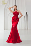 251E4231 Long Sheath Sleeveless Shimmer Dress