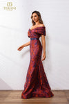 251E4253 Lava Jacuard Off-The-Shoulder Sleeveless Dress