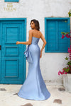 251E4265 Asymmetrical Sleeveless Trumpet Evening Dress