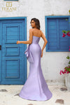 251E4265 Asymmetrical Sleeveless Trumpet Evening Dress