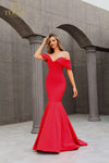 251E4271 Off The Shoulder Trumpet Evening Dress