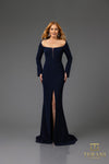 251E4571 A-Line Fit And Flare Long Sleeves Evening Dress