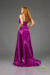 251E4637 Long Organza A-Line Sleeveless Evening Dress