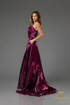 251E4637 Long Organza A-Line Sleeveless Evening Dress