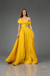251M4441 Matte Satin A-line One Shoulder Long Dress