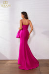 251P4006 Asymmetrical Side Slit Stretch Mikado Long