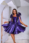 251P4047 Straight Neckline Short Ballgown Prom Dress