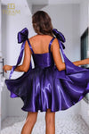 251P4047 Straight Neckline Short Ballgown Prom Dress
