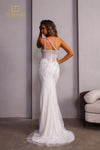 251P4049 Asymmetrical Bodycon Thigh-High Side Slit Prom Dress