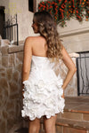251P4059 Strapless Short Bodycon Prom Dress