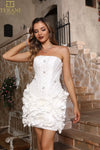 251P4059 Strapless Short Bodycon Prom Dress