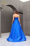 251P4060 A-line Sleeveless Satin Long Prom Dress