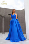 251P4060 A-line Sleeveless Satin Long Prom Dress